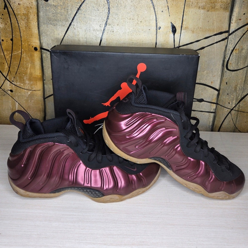Nike Air Foamposite One Night Maroon Gum 314996-601 Mens 9.5 Basketball Shoes